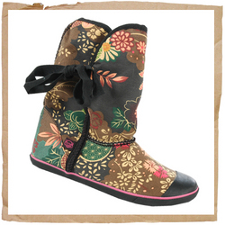 Sugar Asian Floral Boot Black