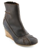 Fly London Leap Stitch Wedge Ank Bt Brown Leather - 8 Uk