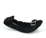 Sugar Garage Shoes - Promanade - Womens Flat Shoe - Black Snake Size 3 UK