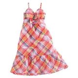 Sugar Lips Okids girls madras check dress by vertbaudet checked 9y