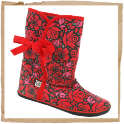 Sugar Origami Garden Boot Red