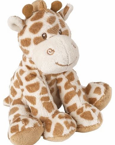 Suki Baby Small Bing Bing Soft Boa Plush Rattle with Embroidered Accents (Giraffe)