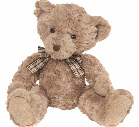 Suki Gifts Bear from the Past Harry Soft Plush Traditional Bear (Large, Oatmeal with Plaid Ribbon)