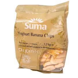 Organic Banana Chips - Yoghurt Coated - 125g.