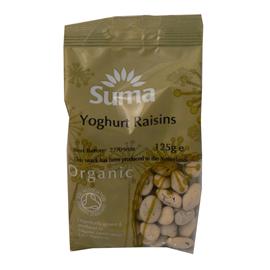 suma Organic Jumbo Raisins - Yoghurt Coated - 125g