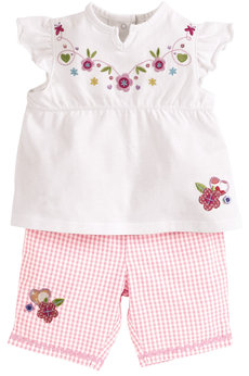 Tea Party Gingham Trousers and Jersey Top