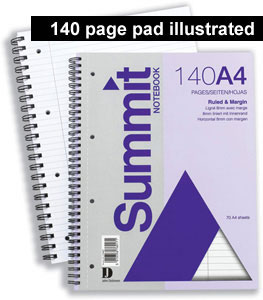 Summit Notebook Double Wirebound Punched