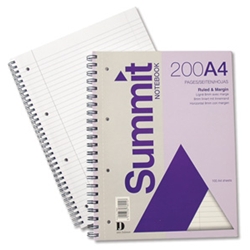 Summit Notebook Wirebound 70gsm 200 Pages Ruled