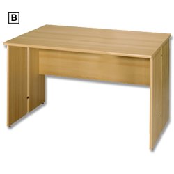 ` Office Furniture 120cm Desk - Beech 120W x