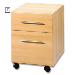 ` Office Furniture 2 Drawer Pedestal - Beech