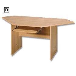 ` Office Furniture Computer Table - Beech