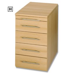 ` Office Furniture Desk High Pedestal - Beech