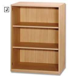 ` Office Furniture Low Bookcase - Beech 78W x