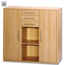 ` Office Furniture Side Cupboard - Beech