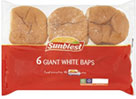 Sunblest Giant White Baps (6)