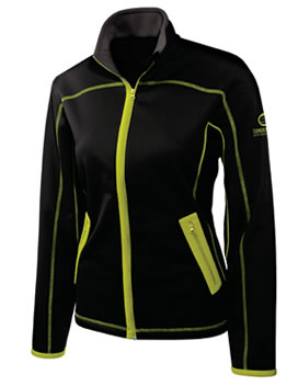 sunderland Golf Ladies Bonded Fleece Black/Green