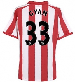 Sunderland Umbro 2010-11 Sunderland Umbro Home Shirt (Gyan 33)