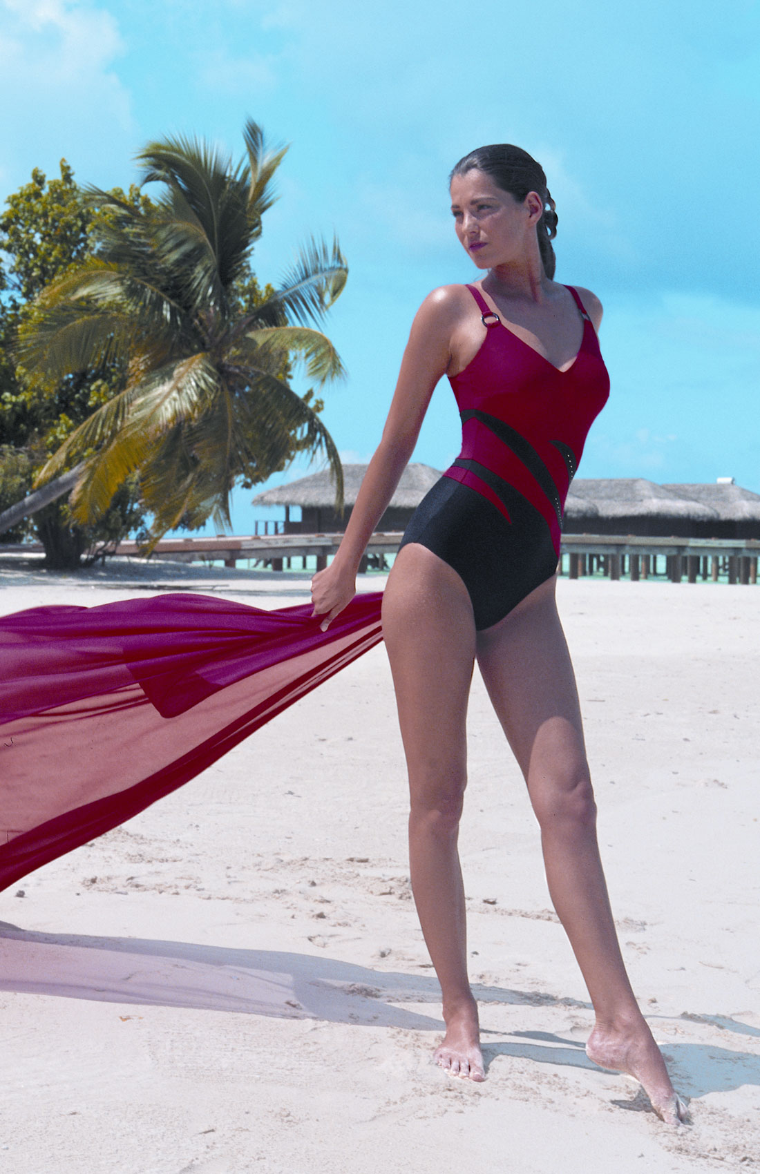 Sunflair Red Flash Swimsuit by Sunflair