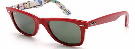  Ray-Ban 2140 Wayfarer Red Sunglasses