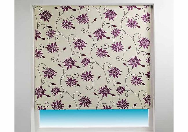 Sunlover Patterned Thermal Blackout Roller Blind, Spring Bloom Mulberry, W120cm