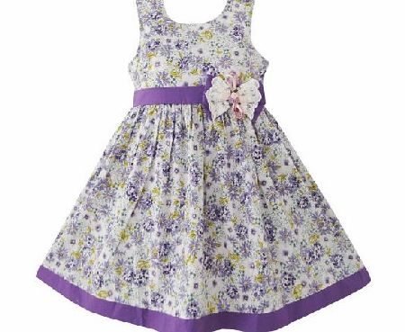 Sunny Fashion BJ73 Girls Dress Butterfly Purple Wedding Sundress Child Clothes Size 6