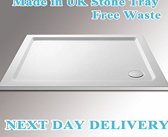 sunny showers,ultra Rectangular 900x800x40mm Stone Tray for Shower Enclosure Cubicle Free Waste Trap NEXT DAY DELIVERY