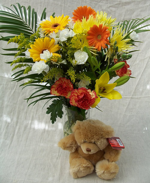 Sunshine Bouquet with FREE Teddy