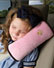 Seat Belt Pillow Pink/Brown Trim
