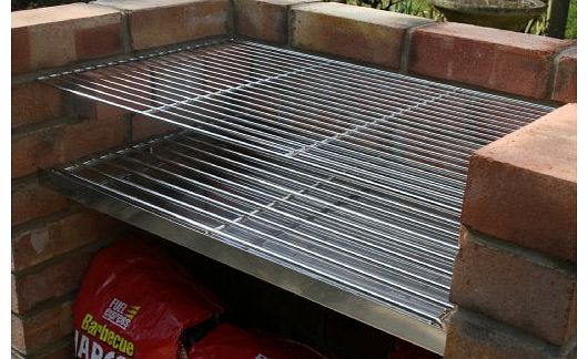 SunshineBBQs Stainless Steel DIY Brick BBQ Kit Heavy Duty 7mm Charcoal Grate