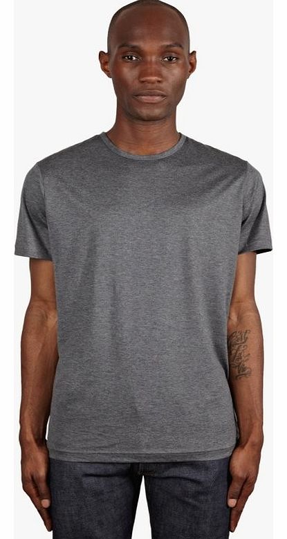Sunspel Mens Grey Short Sleeve Crew Neck T-Shirt