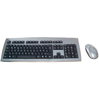 Scorpius 98S Silver Acrylic keyboard & mouse PS2