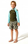 Boy` Khaki Butterfly UV Rash Vest