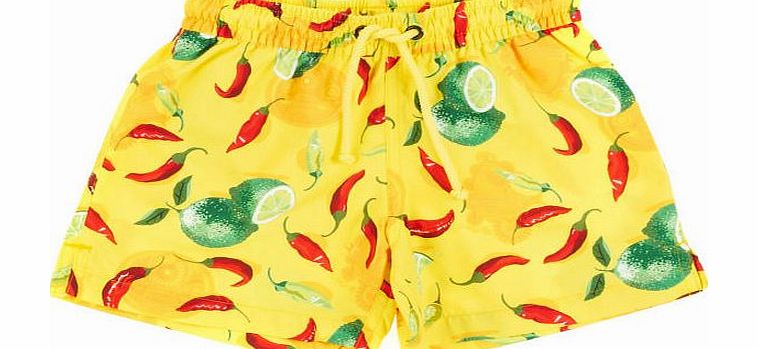 Sunuva Boys Chilli Pepper Board Shorts - Yellow