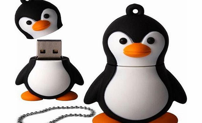 Sunworld iGloo 8GB Novelty Cute Baby Penguin USB 2.0 Flash Drive Data Memory Stick Device - Black and White