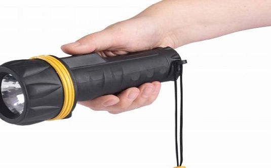SupaLite Rugged Rubber Torch Takes 2 X D Batteries Heavy Duty Hand Torch