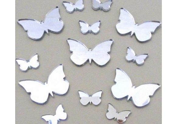 Super Cool Creations 14 Butterfly Mirror - 3 Sizes - one 12cm, five 4cm, eight 2cm