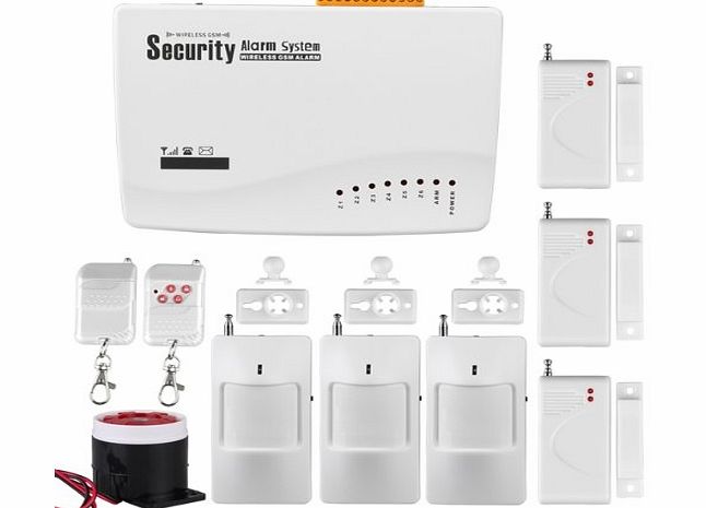 Super Deal Genie Wireless GSM Home Intruder Burglar Warning Security Alarm System PIR Auto Dialer SMS Call IR Detector Door Access Control Kit