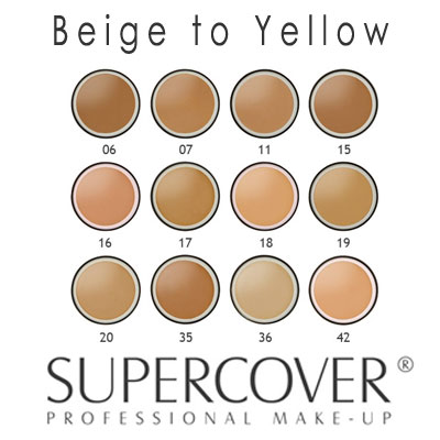 Supercover Foundation - Beige to Yellow