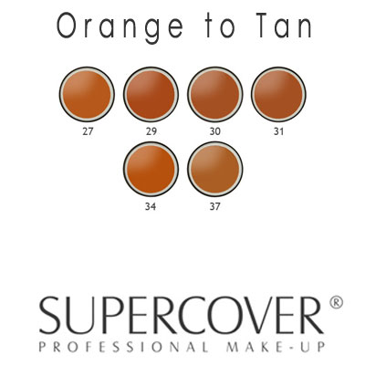 Supercover Foundations - Orange to Tan