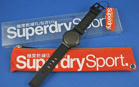 Superdry - Black Fashion Sports Watch With Case