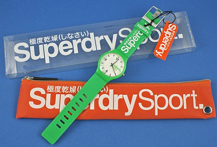 Superdry - Green Fashion Sports Watch With Case