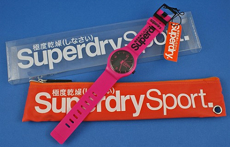Superdry - Pink Fashion Sports Watch With Case