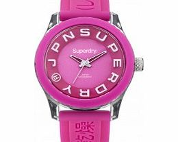 Superdry Ladies Tokyo Pink Silicone Strap Watch