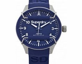 Superdry Mens Scuba Blue Silicone Strap Watch