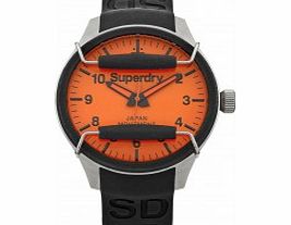 Superdry Mens Scuba Pop Black Silicone Strap Watch