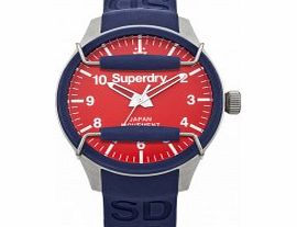 Superdry Mens Scuba Pop Blue Silicone Strap Watch