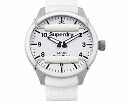 Superdry Mens Scuba White Silicone Strap Watch