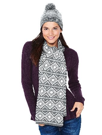 Superdry Olivia Fair Isle Hat and Scarf Set