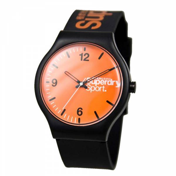 Superdry Sport Black and Orange Watch SD046ORBK