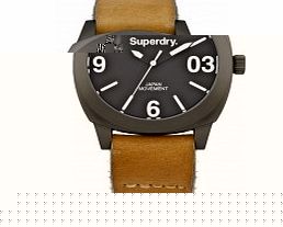 Superdry Thor Midi Orange Tan Leather Strap Watch